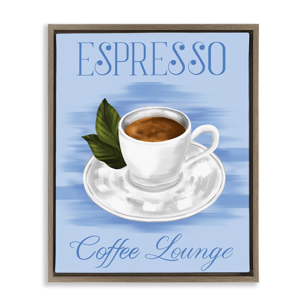 Stupell Industries Espresso Coffee Lounge Floater Framed Canvas Wall Art Design by Hey Bre! Creative Studio
